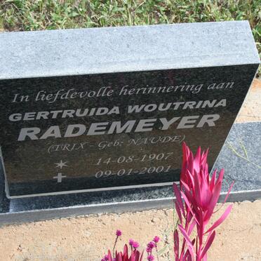 RADEMEYER Gertruida Woutrina nee NAUDE 1907-2001