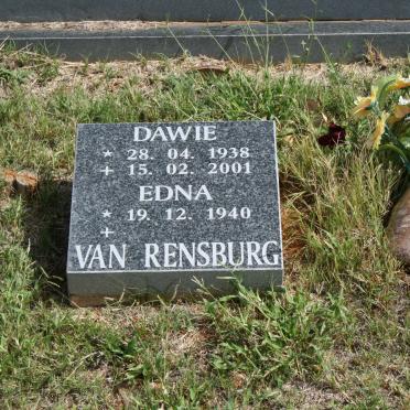 RENSBURG Dawie, van 1938-2001 &amp; Edna 1940-