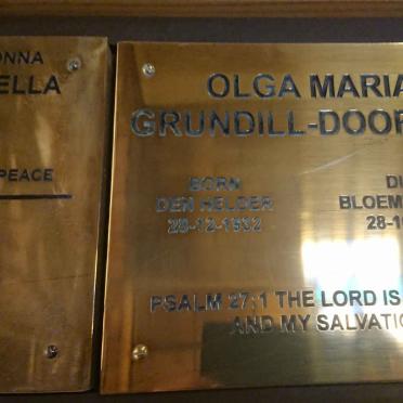 DOORMAN Olga Maria, GRUNDILL 1932-2013