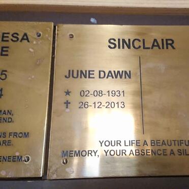 SINCLAIR June Dawn 1931-2013