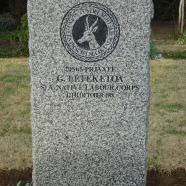 LETEKETOA G. -1918