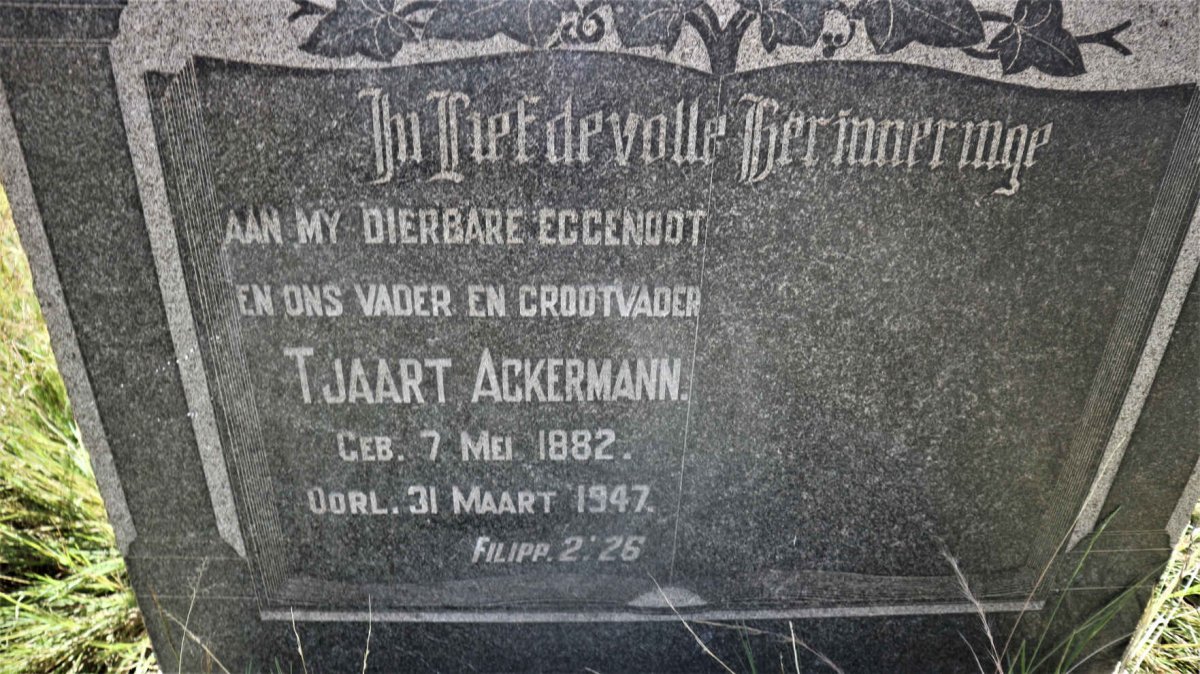 ACKERMANN Tjaart 1882-1947