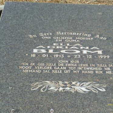BLOM Ella Adriana 1913-1999