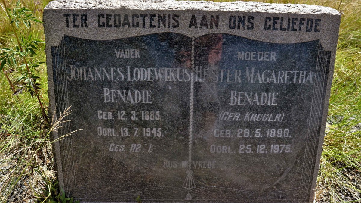 BENADIE Johannes Lodewikus 1885-1945 &amp; Hester Magaretha KRUGER 1890-1975