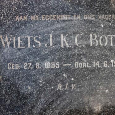 BOTES Wiets J.K.C. 1885-1943