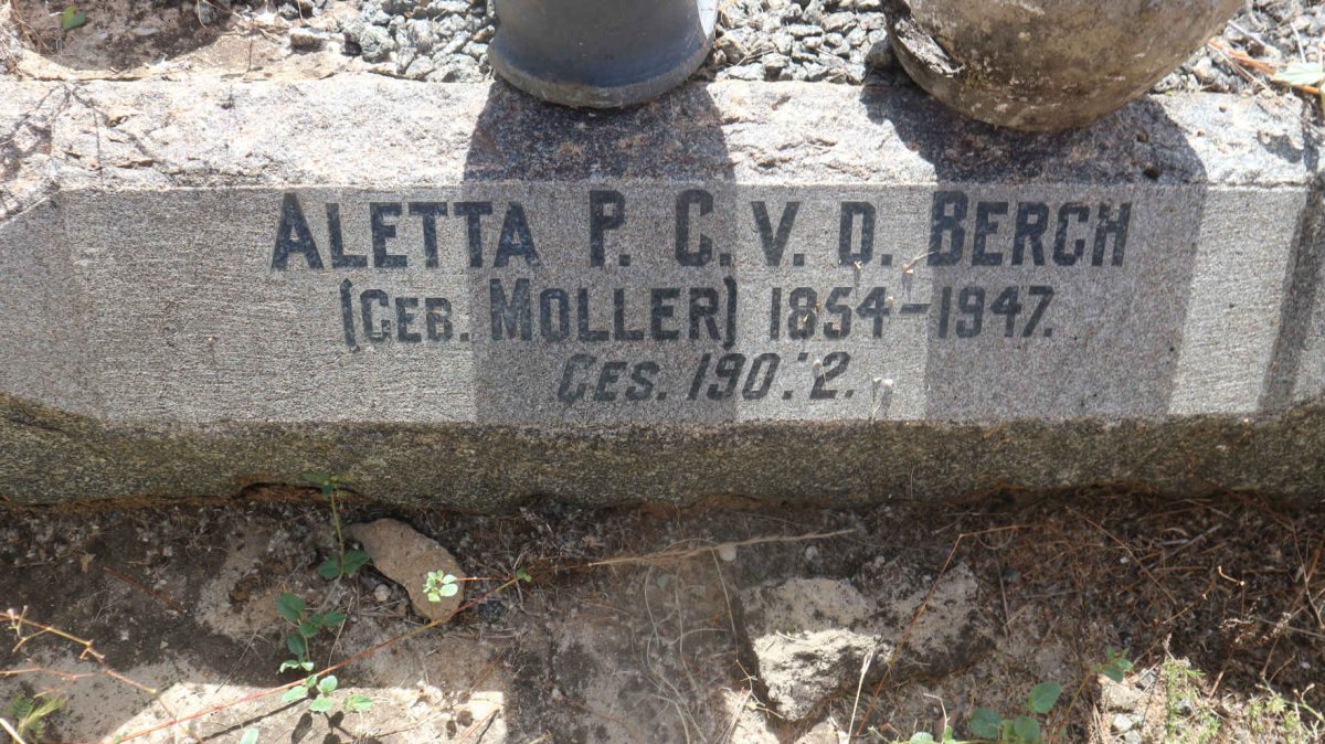 BERGH Aletta P.C., v.d. nee MOLLER 1854-1947