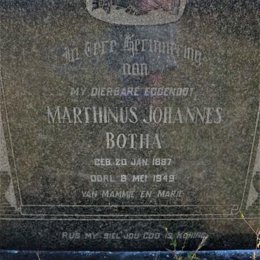 BOTHA Marthinus Johannes 1887-1949