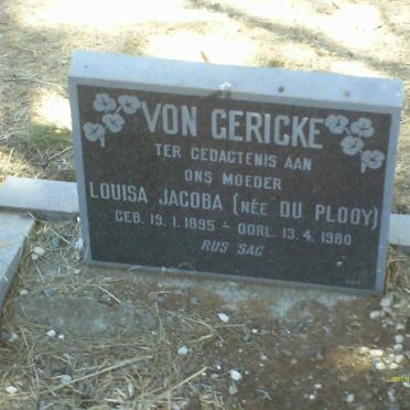 GERICKE Louisa Jacoba, von née DU PLOOY 1895-1980