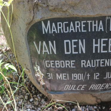 HEEVER Margaretha, van den nee RAUTENBACH 1901-1999
