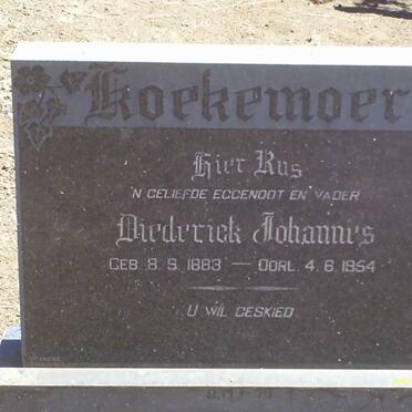 KOEKEMOER Diederick Johannes 1883-1954