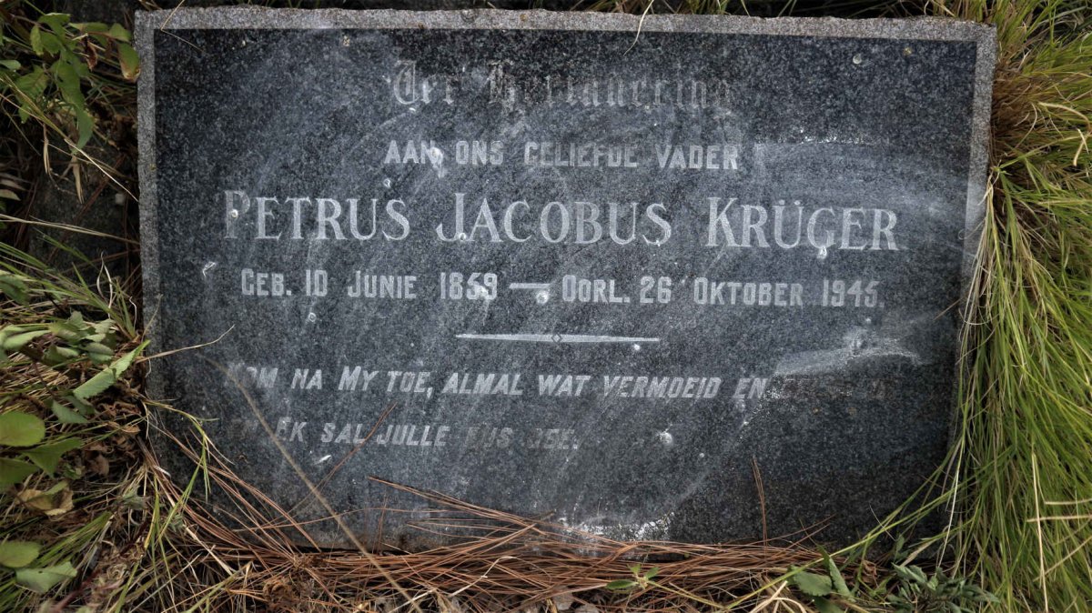 KRUGER Petrus Jacobus 1859-1945