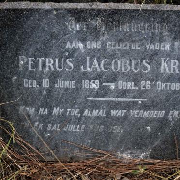 KRUGER Petrus Jacobus 1859-1945
