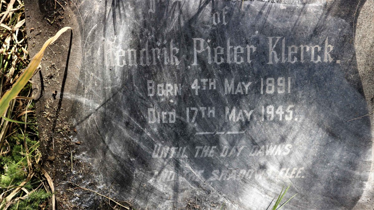 KLERCK Hendrik Pieter 1891-1945