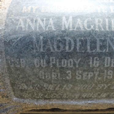 LESSING Anna Magrietha Magdelena nee DU PLOOY 1914-1947