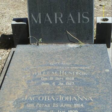 MARAIS Willem Hendrik 1858-1957 &amp; Jacoba Johanna POTAS 1864-1909