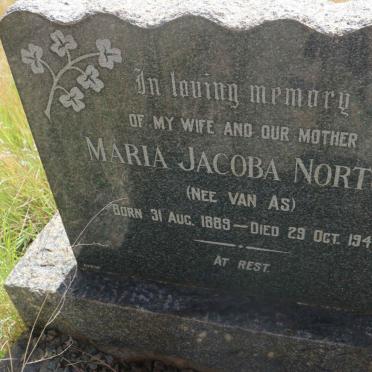 NORTON Maria Jacoba nee VAN AS 1889-1946