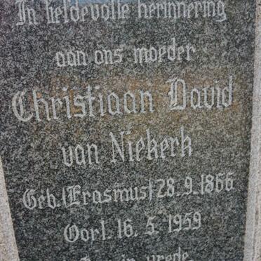 NIEKERK Petrus Cornelius, van 1864-1952 &amp; Christiaan David ERASMUS 1866-1959