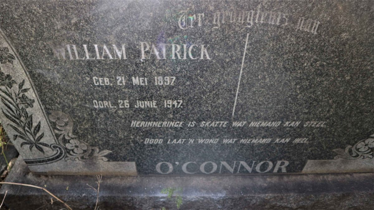O'CONNOR William Patrick 1897-1947