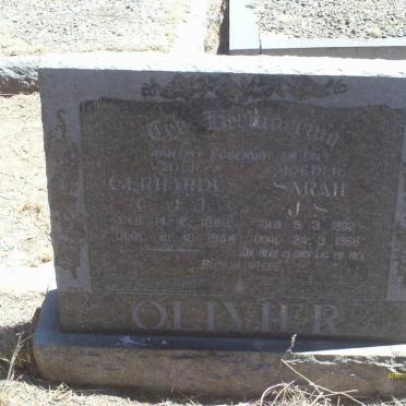 OLIVIER Gerhardus C.J.J. 1888-1954 &amp; Sarah J.S. 1892-1966