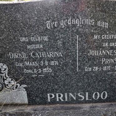 PRINSLOO Johannes Andries 1870-1946 &amp; Dirkie Catharina MAAS 1871-1959