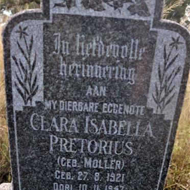 PRETORIUS Clara Isabella nee MOLLER 1921-1947