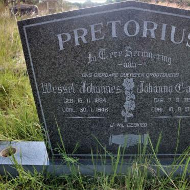 PRETORIUS Wessel Johannes 1894-1946 &amp; Johanna Catharina 1897-1978