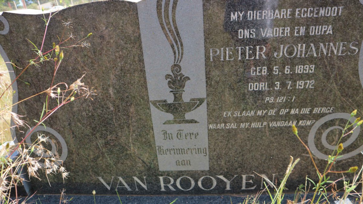 ROOYEN Pieter Johannes, van 1893-1972