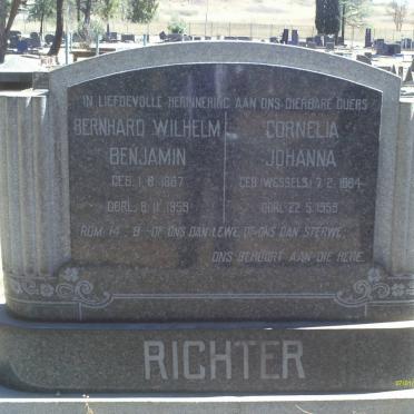 RICHTER Bernhard Wilhelm Benjamin 1887-1959 &amp; Cornelia Johanna WESSELS 1884-1959