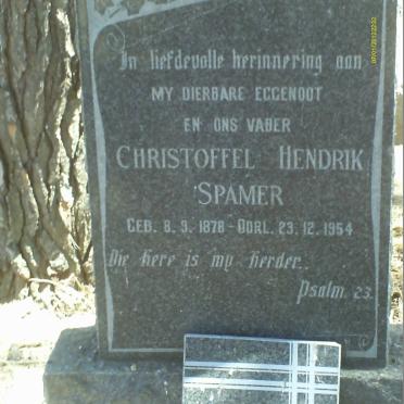 SPAMER Christoffel Hendrik 1878-1954