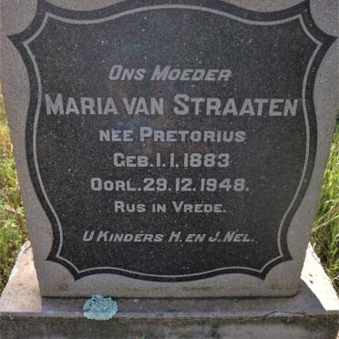 STRAATEN Maria, van nee PRETORIUS 1883-1948