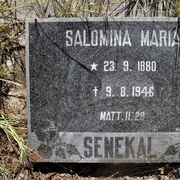 SENEKAL Salomina Maria 1880-1946