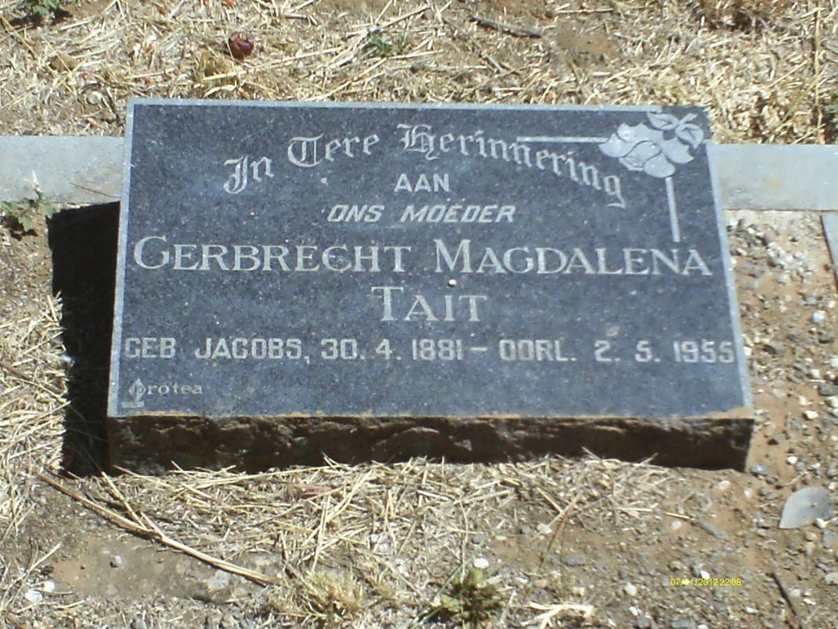 TAIT Gerbrecht Magdalena nee JACOBS 1881-1955