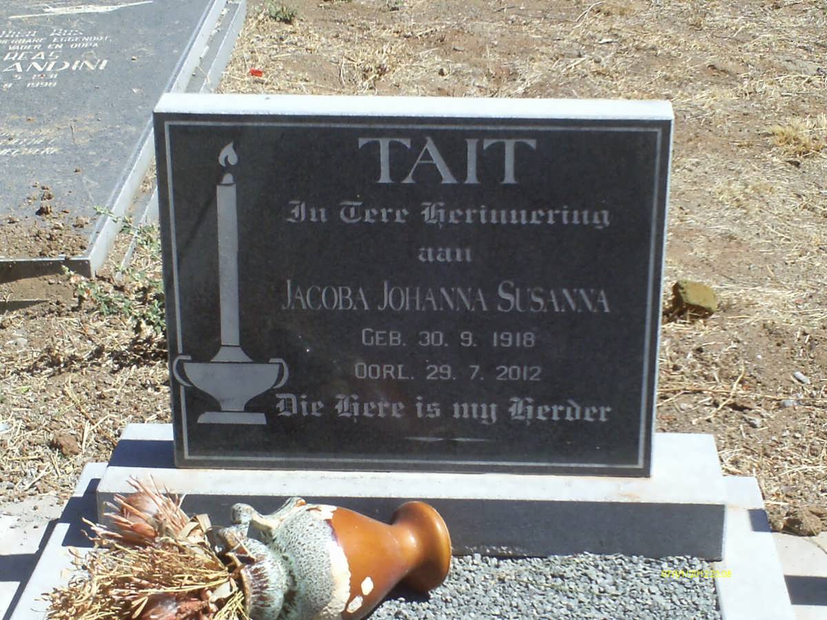 TAIT Jacoba Johanna Susanna 1918-2012
