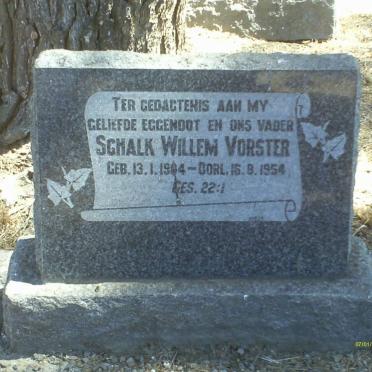 VORSTER Schalk Willem 1904-1954