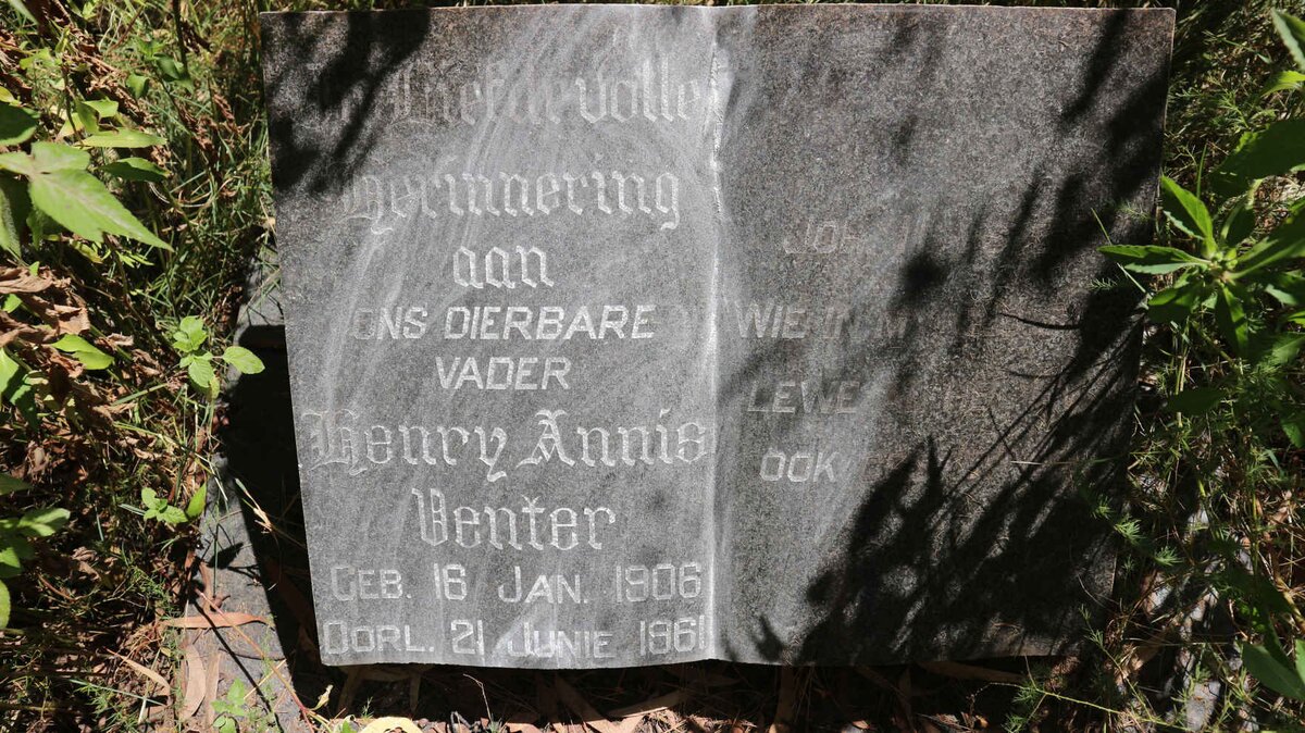 VENTER Henry Annis 1906-1961