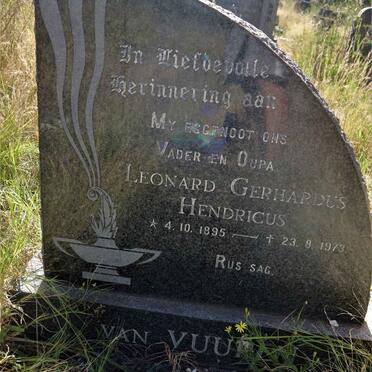 VUUREN Leonard Gerhardus Hendricus, van 1895-1973