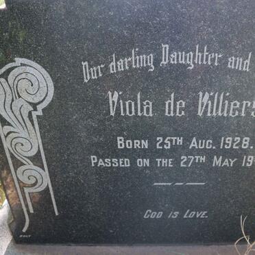 VILLIERS Viola, de 1928-1946