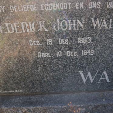 WALKDEN Frederick John 1883-1948 &amp; Anna Aletta Elizabeth JANSE VAN RENSBURG 1894-1962