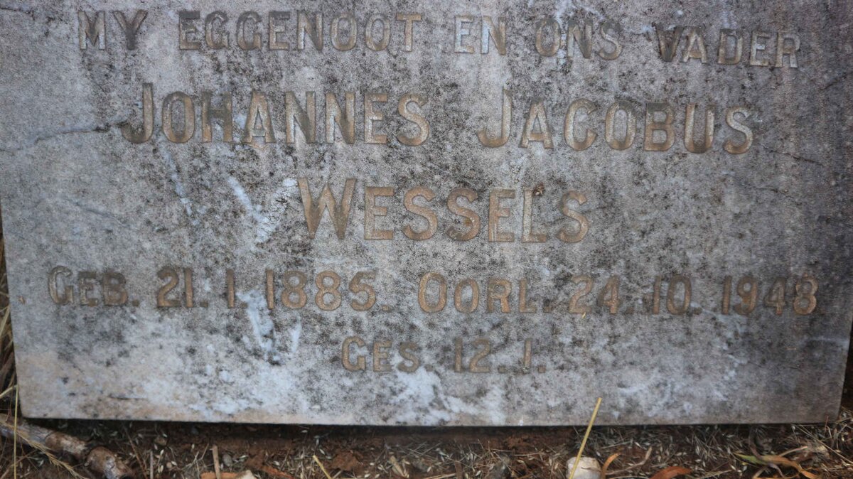 WESSELS Johannes Jacobus 1885-1948