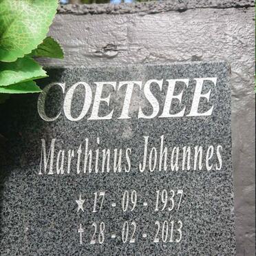 COETSEE Marthinus Johannes 1937-2013
