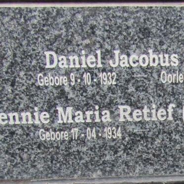 RETIEF Daniel Jacobus 1932-2006 &amp; Bennie Maria VORSTER 1934-