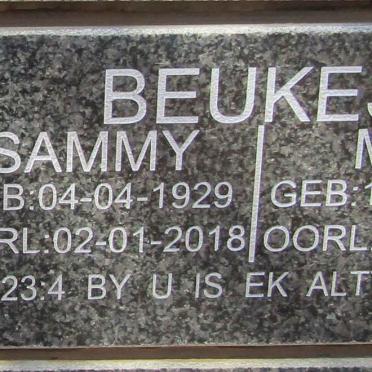 BEUKES Sammy 1929-2018 &amp; May 1930-