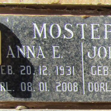 MOSTERT Johannes M. 1923-2011 &amp; Anna E. 1931-2008