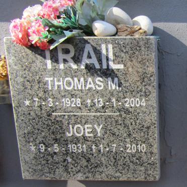 TRAIL Thomas M. 1928-2004 &amp; Joey 1931-2010