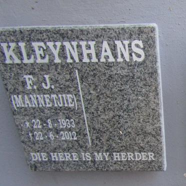 KLEYNHANS F.J. 1933-2012