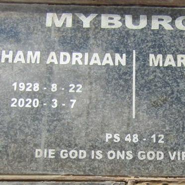 MYBURGH Abraham Adriaan 1928-2020 & Martha Jacoba 1928-2016