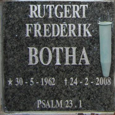 BOTHA Rutgert Frederik 1962-2008