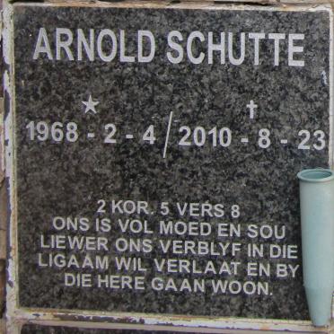 SCHUTTE Arnold 1968-2010