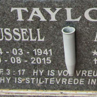 TAYLOR Russel 1941-2015 & Annatjie 1940 -