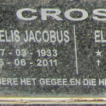 CROSS Cornelis Jacobus 1933-2011 & Elsje Aletta 1933 -